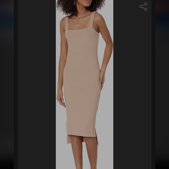 The Drop Amelia Square-Neck Strappy Bodycon Midi Tank Dress. Size xxsmall. New. - Picture 1 of 8